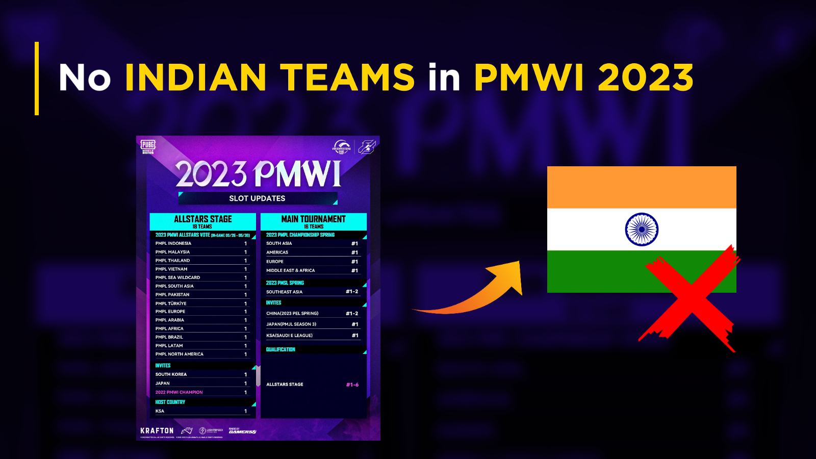 PUBG Mobile World Invitational 2023 to not feature any Indian teams
