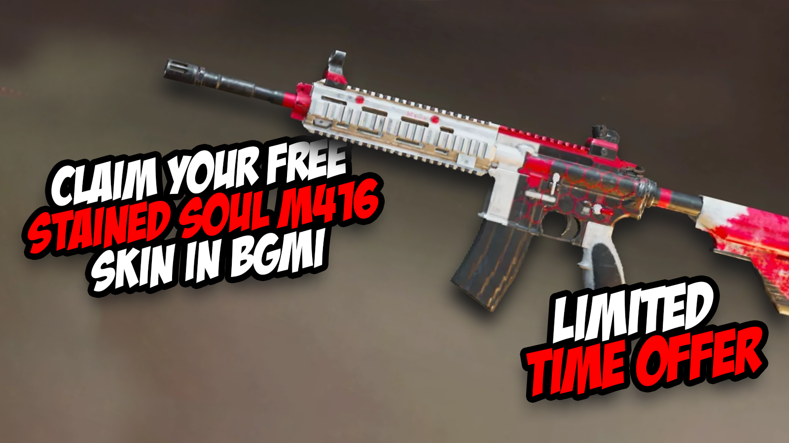 Claim Your FREE Stained Soul M416 Skin in BGMI – Limited Time Offer!